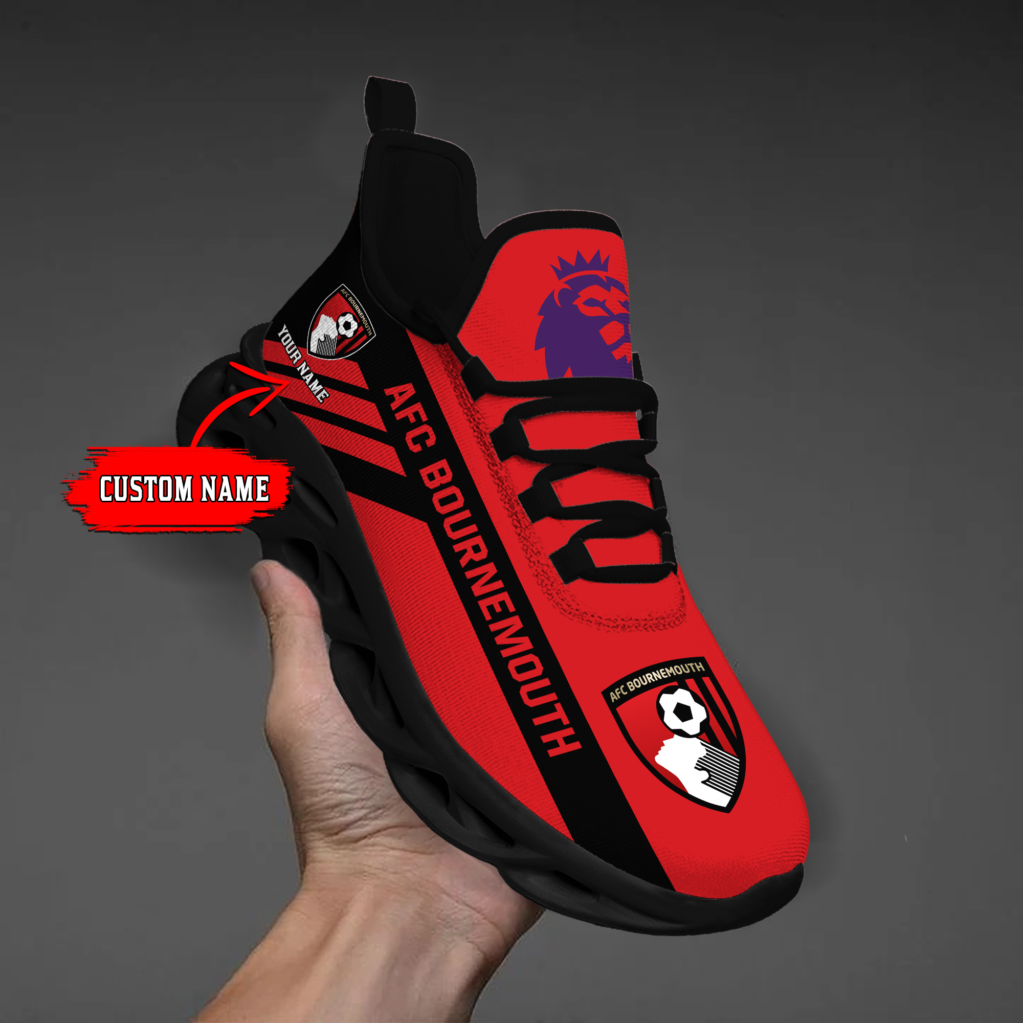 Benutzerdefinierter Name AFC Bournemouth Personalisierte Max Schuhe DS006 EPL