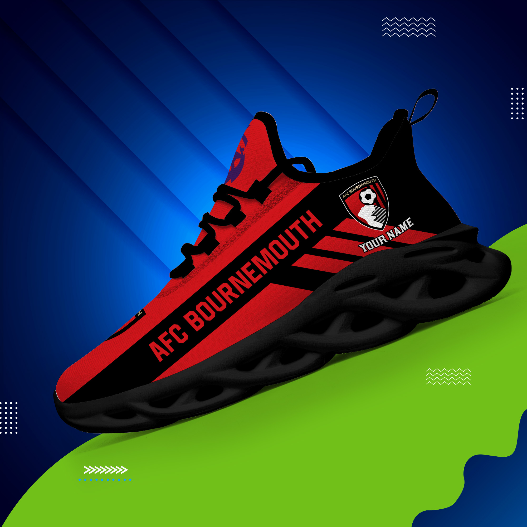 Benutzerdefinierter Name AFC Bournemouth Personalisierte Max Schuhe DS006 EPL