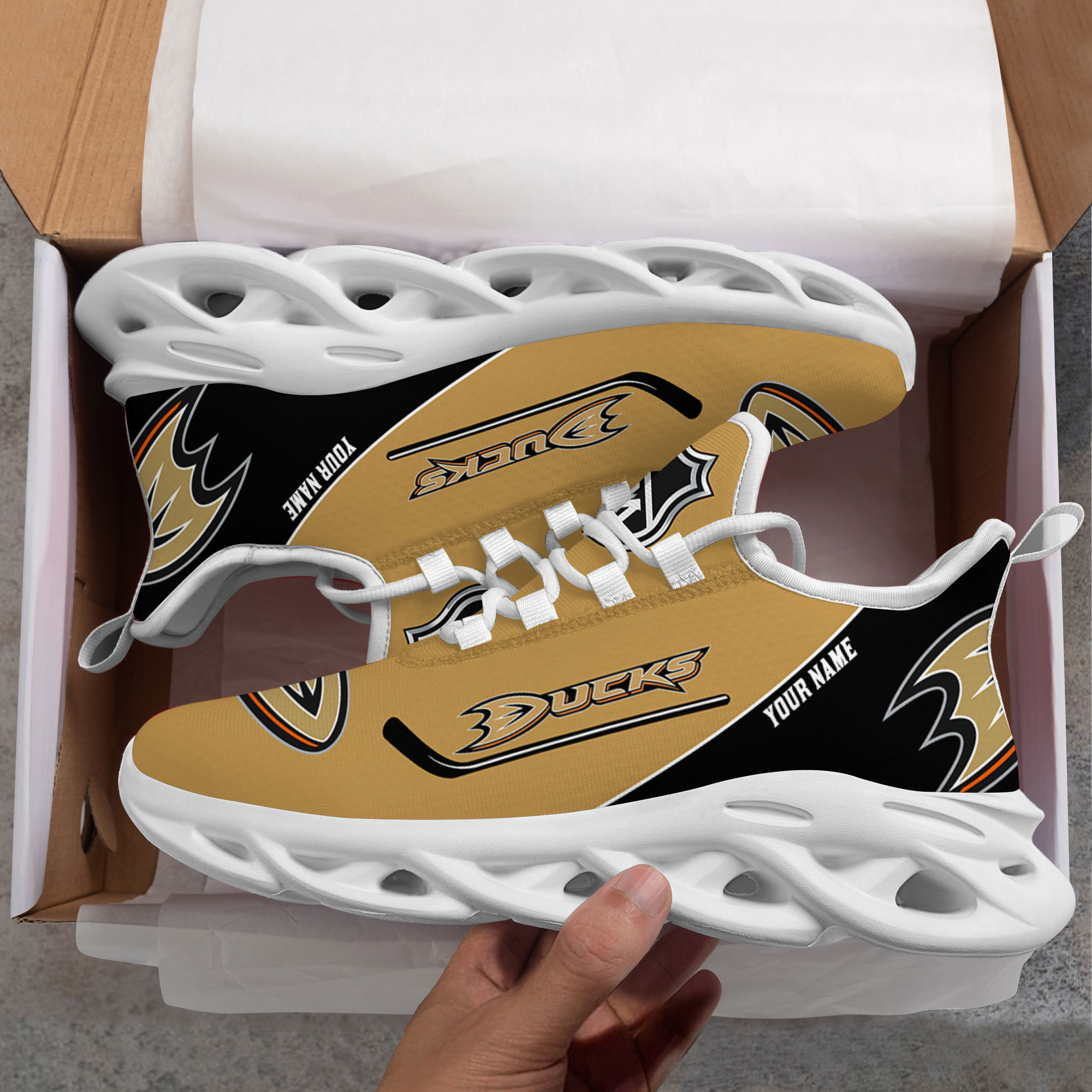 Benutzerdefinierter Name Anaheim Ducks Personalisiert Max Shoes DS006 NEU 2022 M1