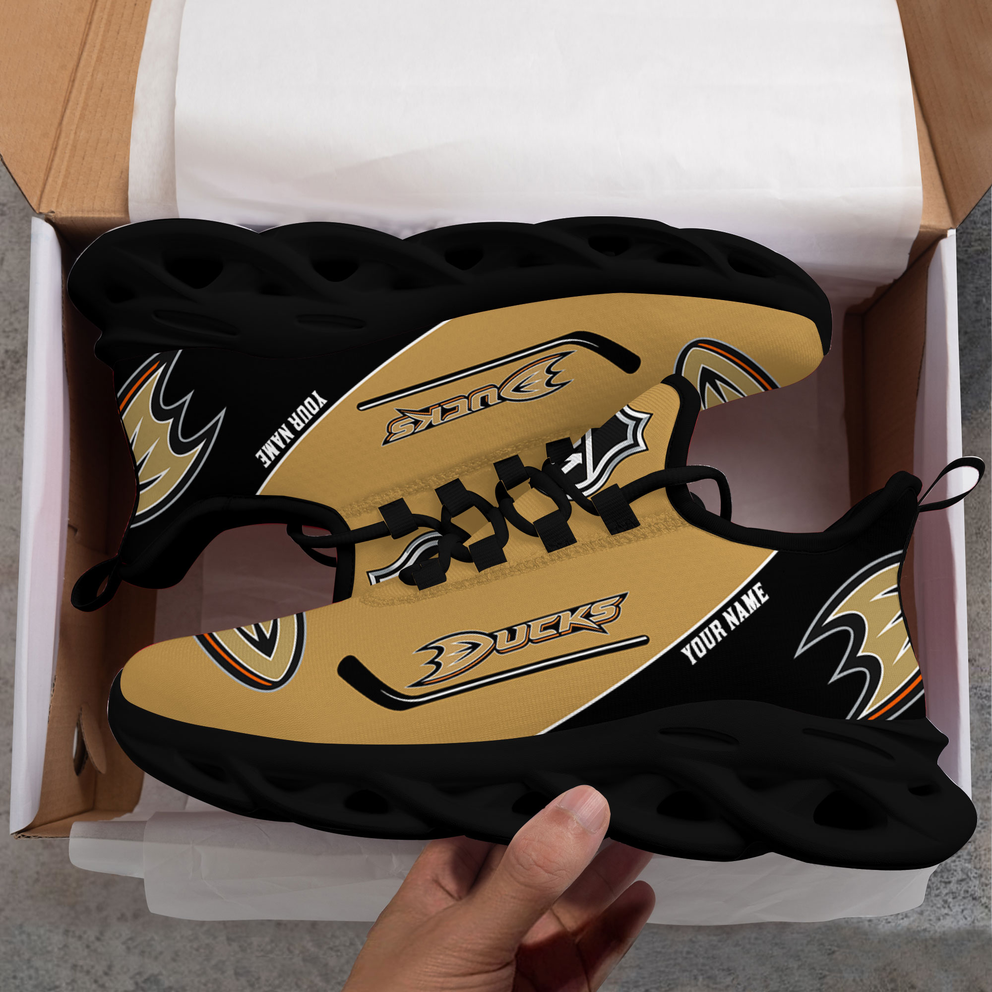 Benutzerdefinierter Name Anaheim Ducks Personalisiert Max Shoes DS006 NEU 2022 M1