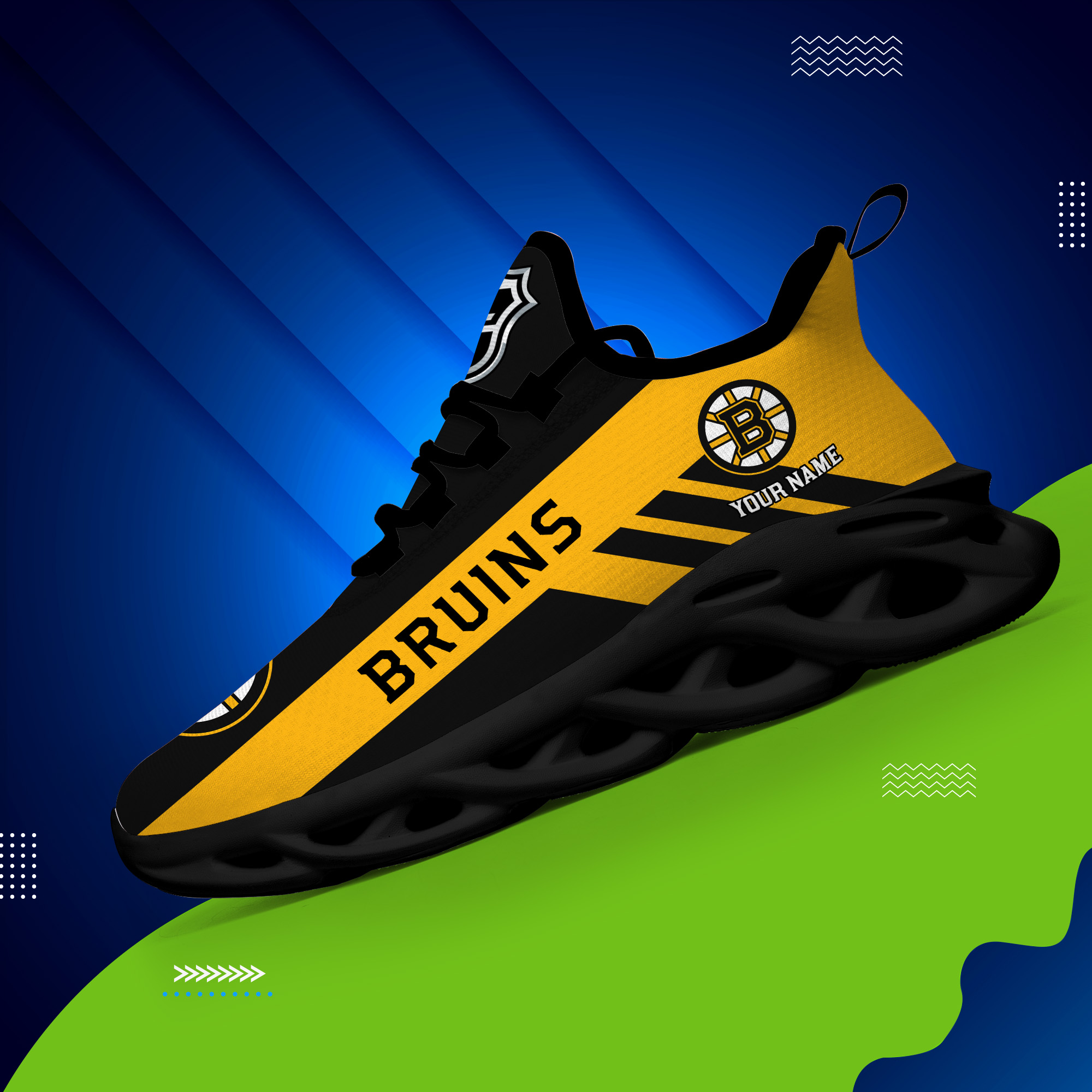 Benutzerdefinierter Name Boston Bruins personalisierte Max-Schuhe DS004