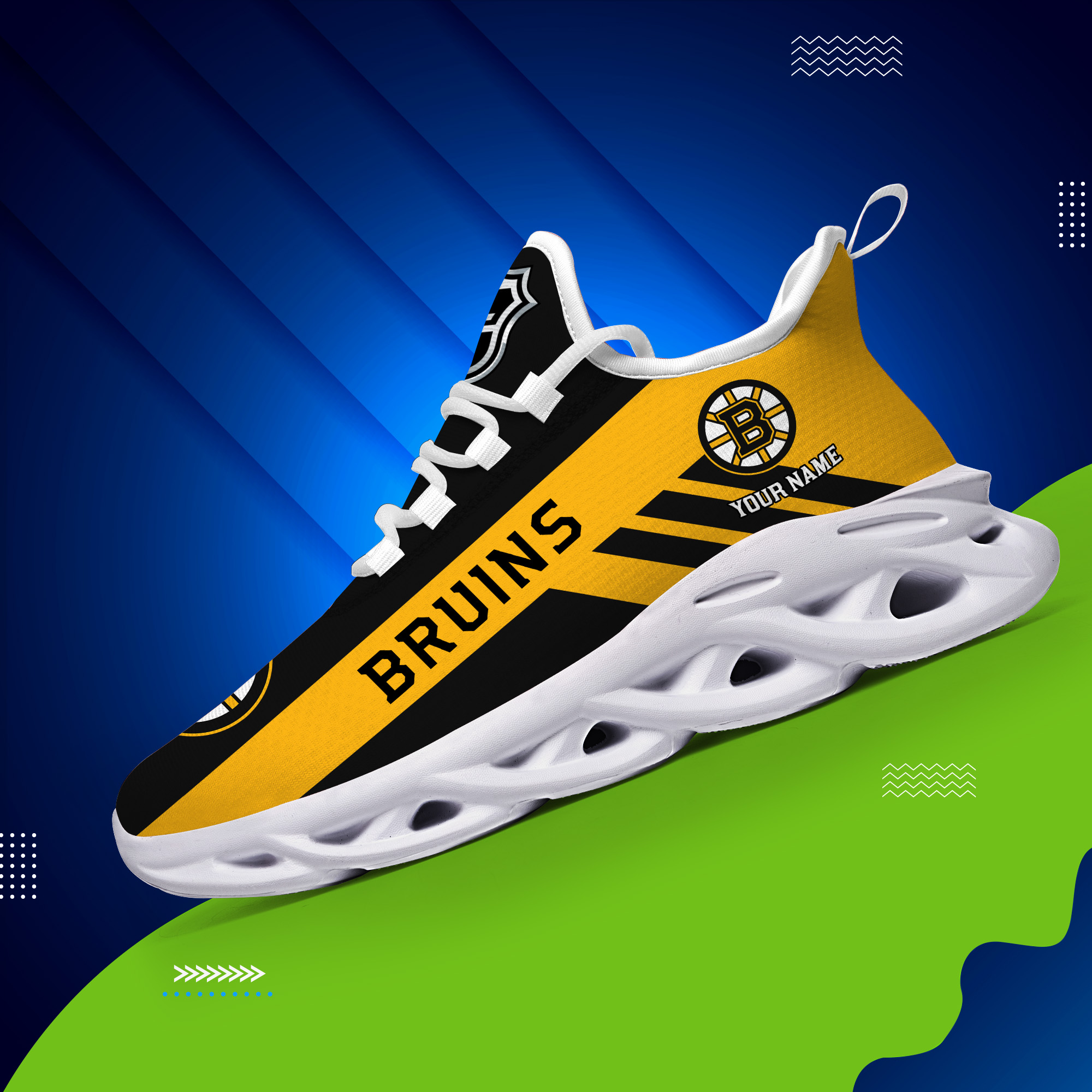 Benutzerdefinierter Name Boston Bruins personalisierte Max-Schuhe DS004