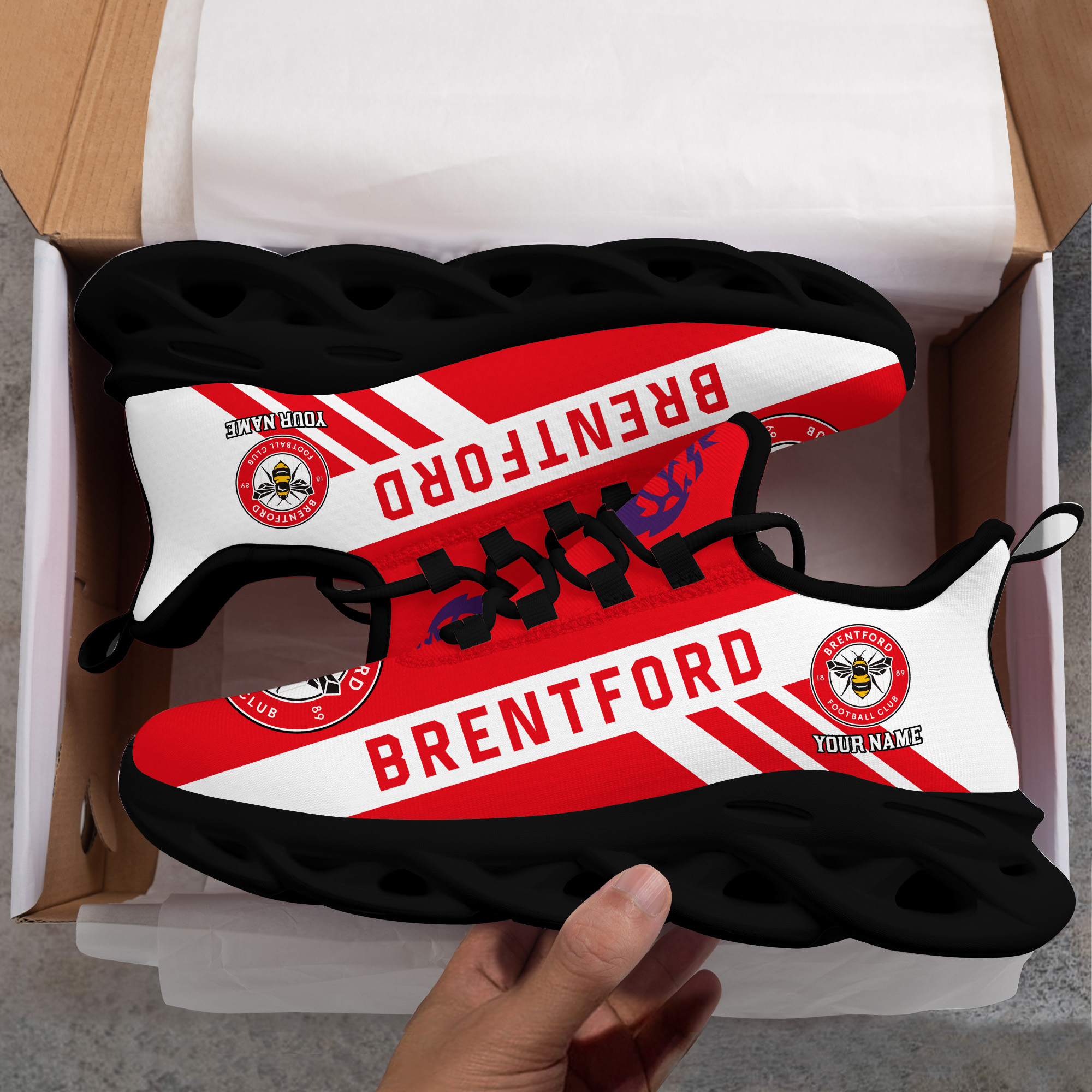 Benutzerdefinierter Name Brentford Personalisiert Max Shoes DS006 EPL