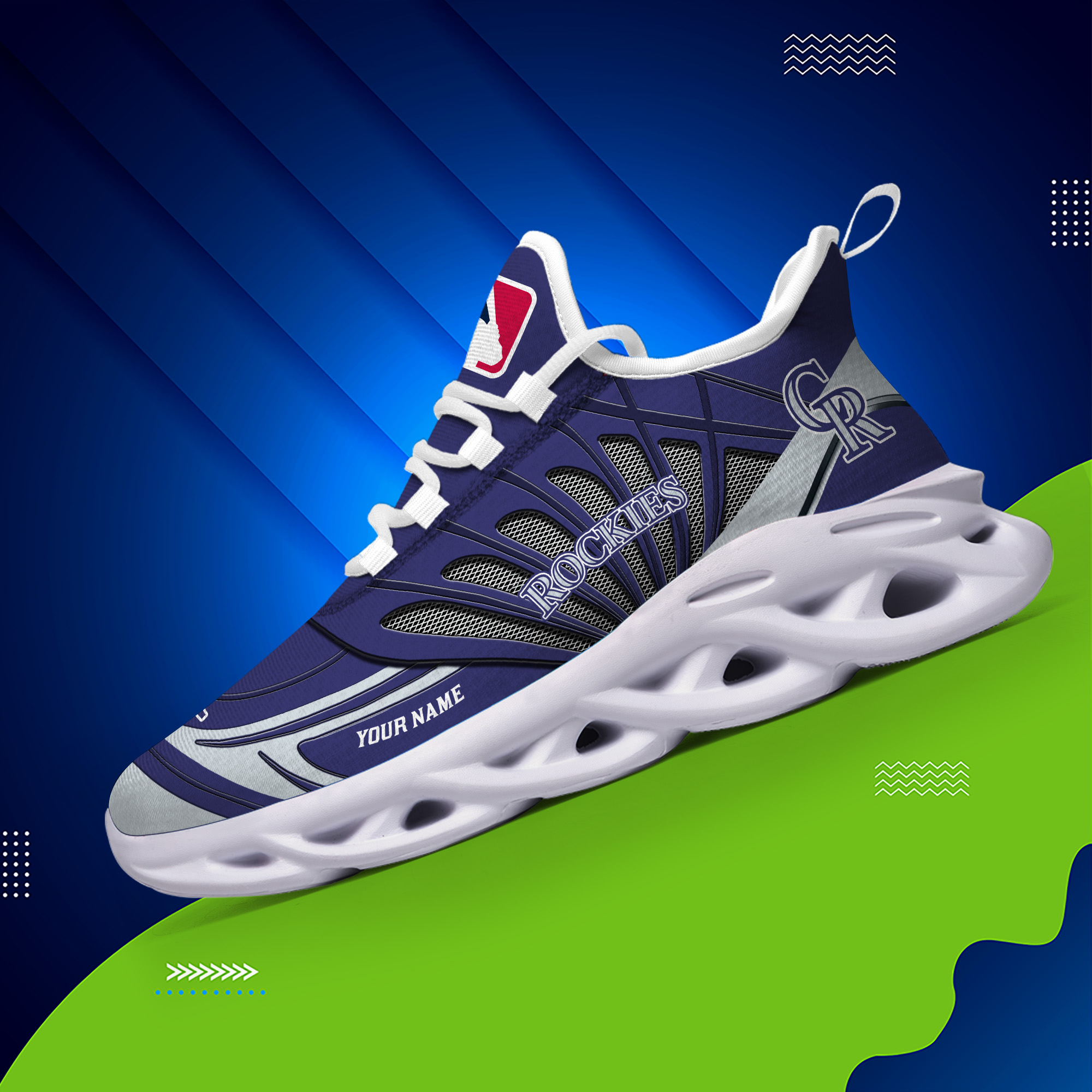 Benutzerdefinierter Name Colorado Rockies personalisierte Max Shoes DS005