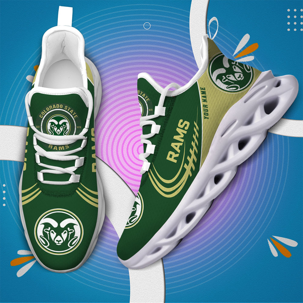 Benutzerdefinierter Name Colorado State Rams Personalisierte Max-Schuhe DS006
