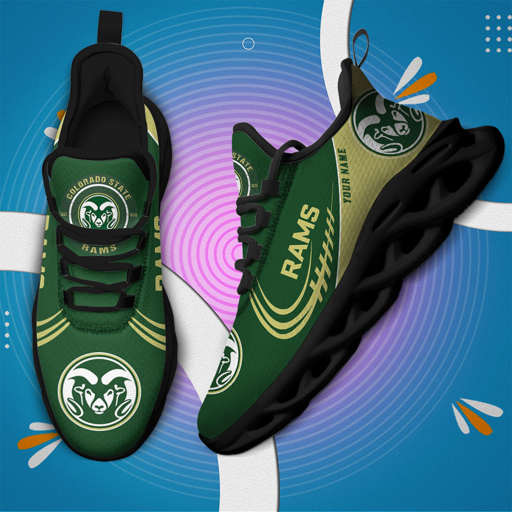 Benutzerdefinierter Name Colorado State Rams Personalisierte Max-Schuhe DS006