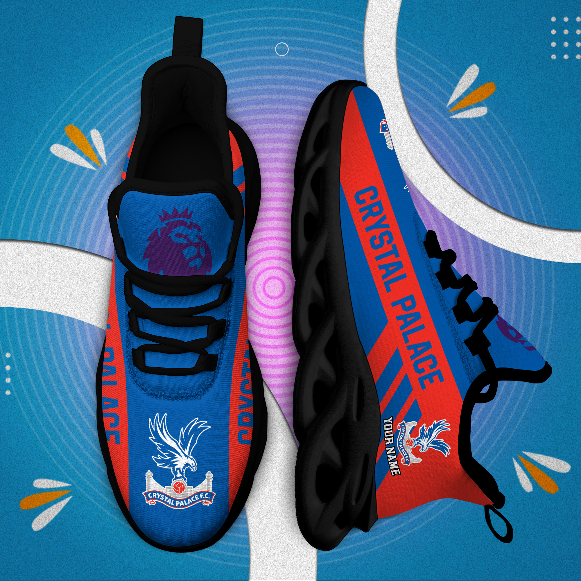 Benutzerdefinierter Name Crystal Palace Personalisiert Max Shoes DS006 EPL
