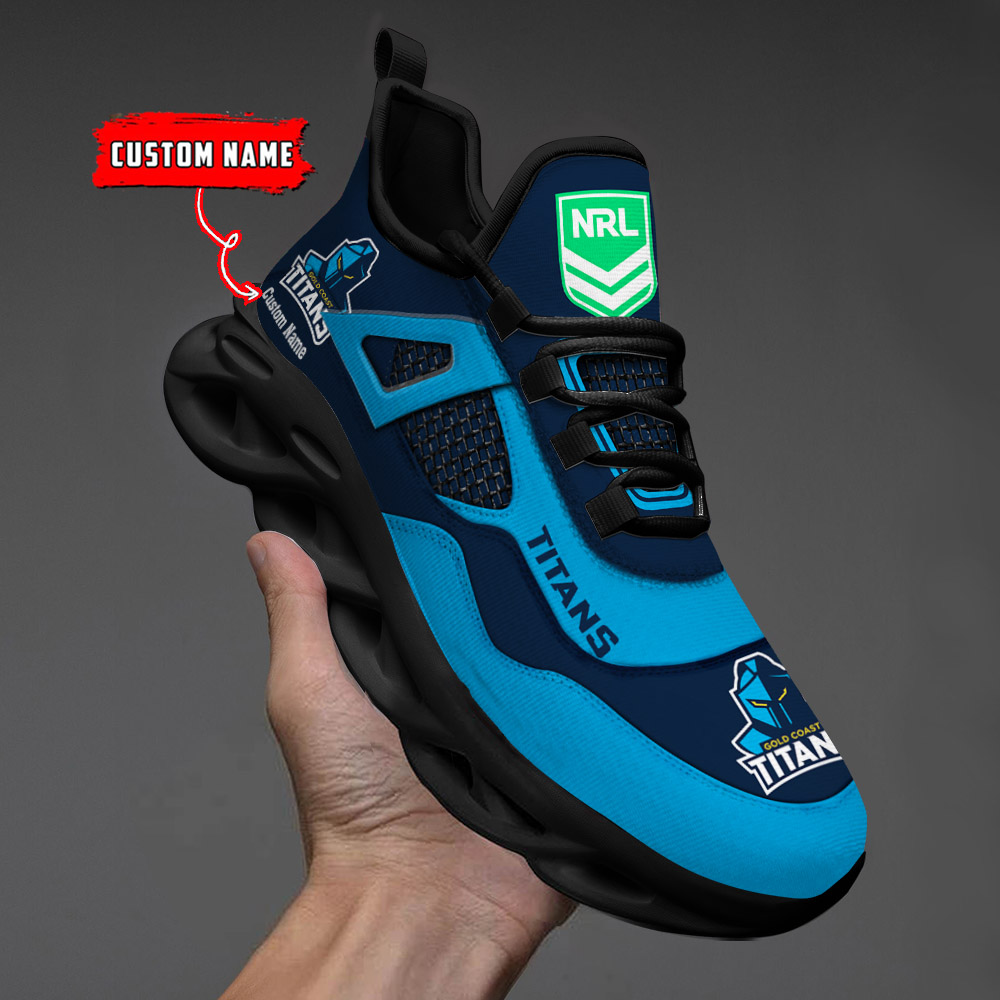 Benutzerdefinierter Name Gold Coast Titans NRL MAX SHOES DS001