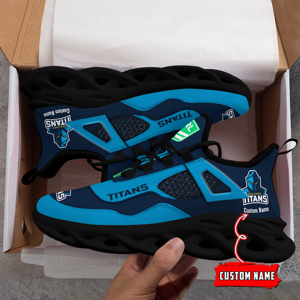 Benutzerdefinierter Name Gold Coast Titans NRL MAX SHOES DS001