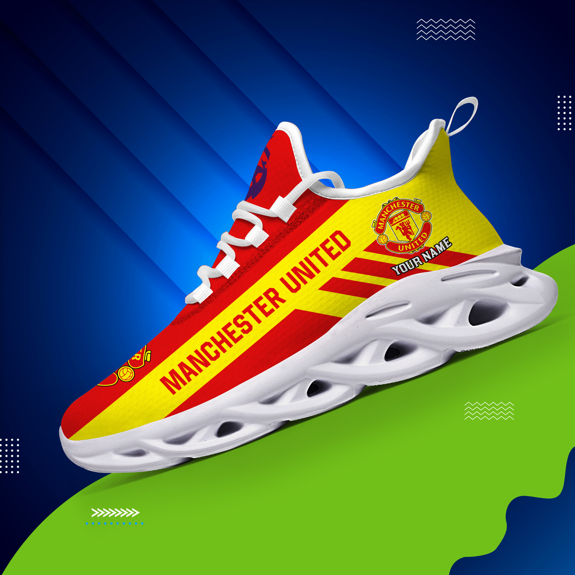 Benutzerdefinierter Name Manchester United personalisierte Max-Schuhe DS006 EPL