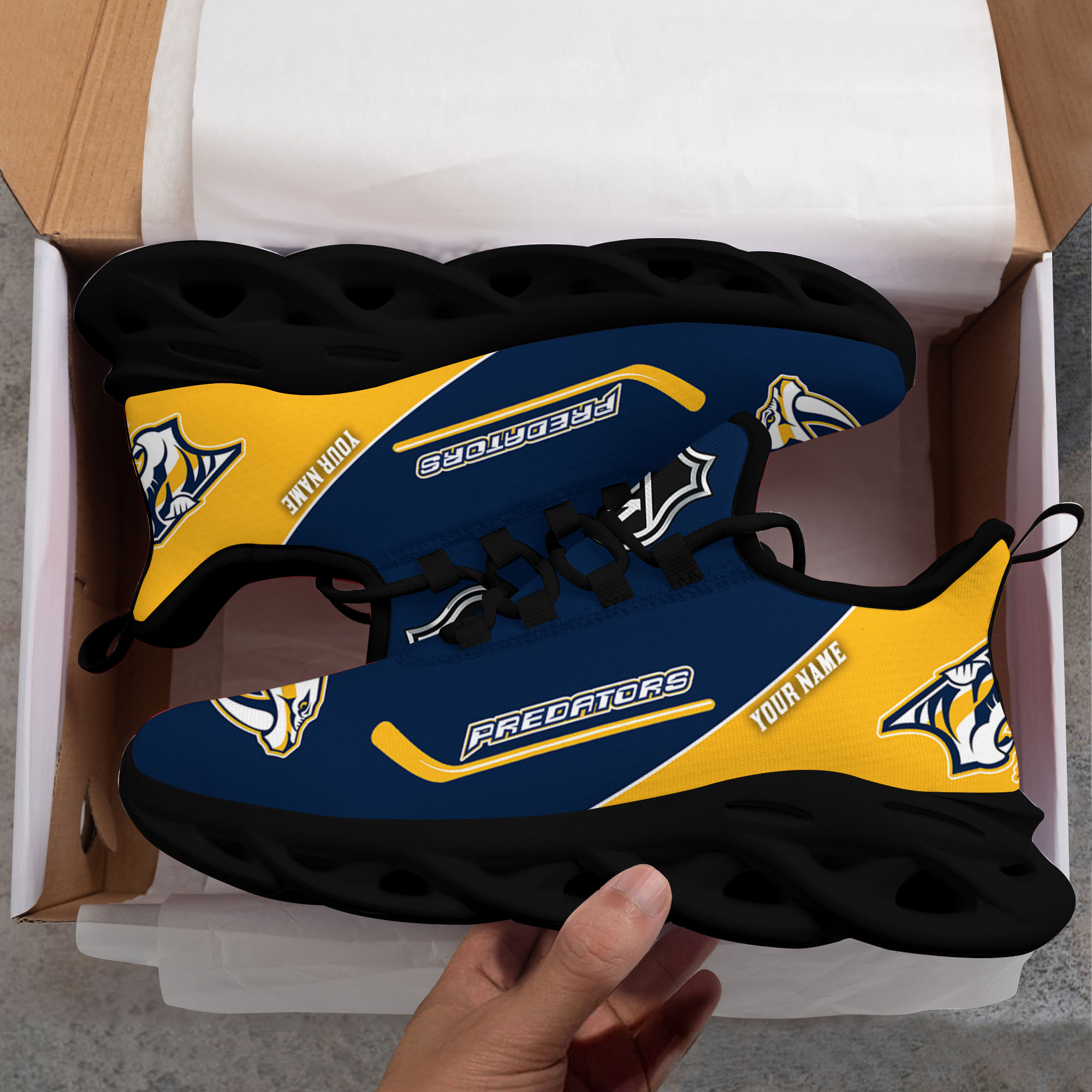 Benutzerdefinierter Name Nashville Predators Personalisiert Max Shoes DS006 NEU 2022 M1