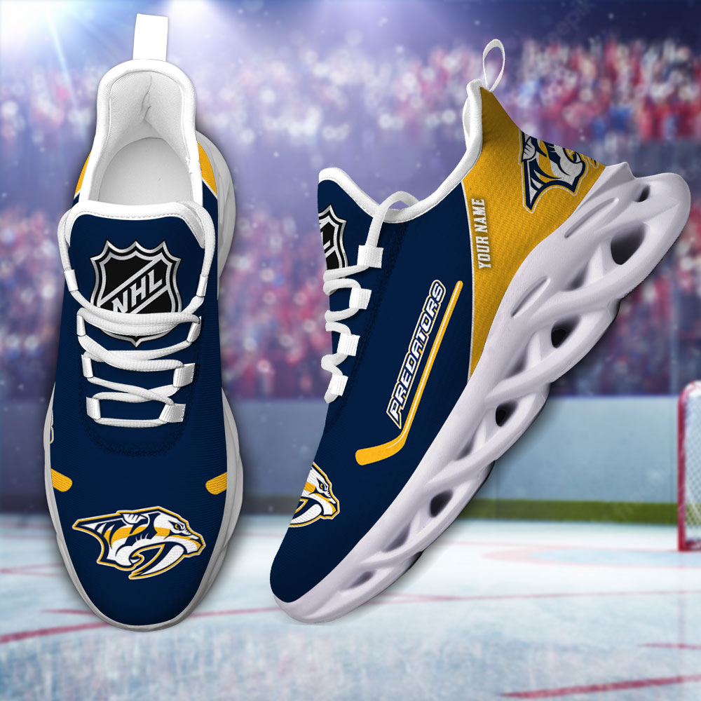 Benutzerdefinierter Name Nashville Predators Personalisiert Max Shoes DS006 NEU 2022 M1