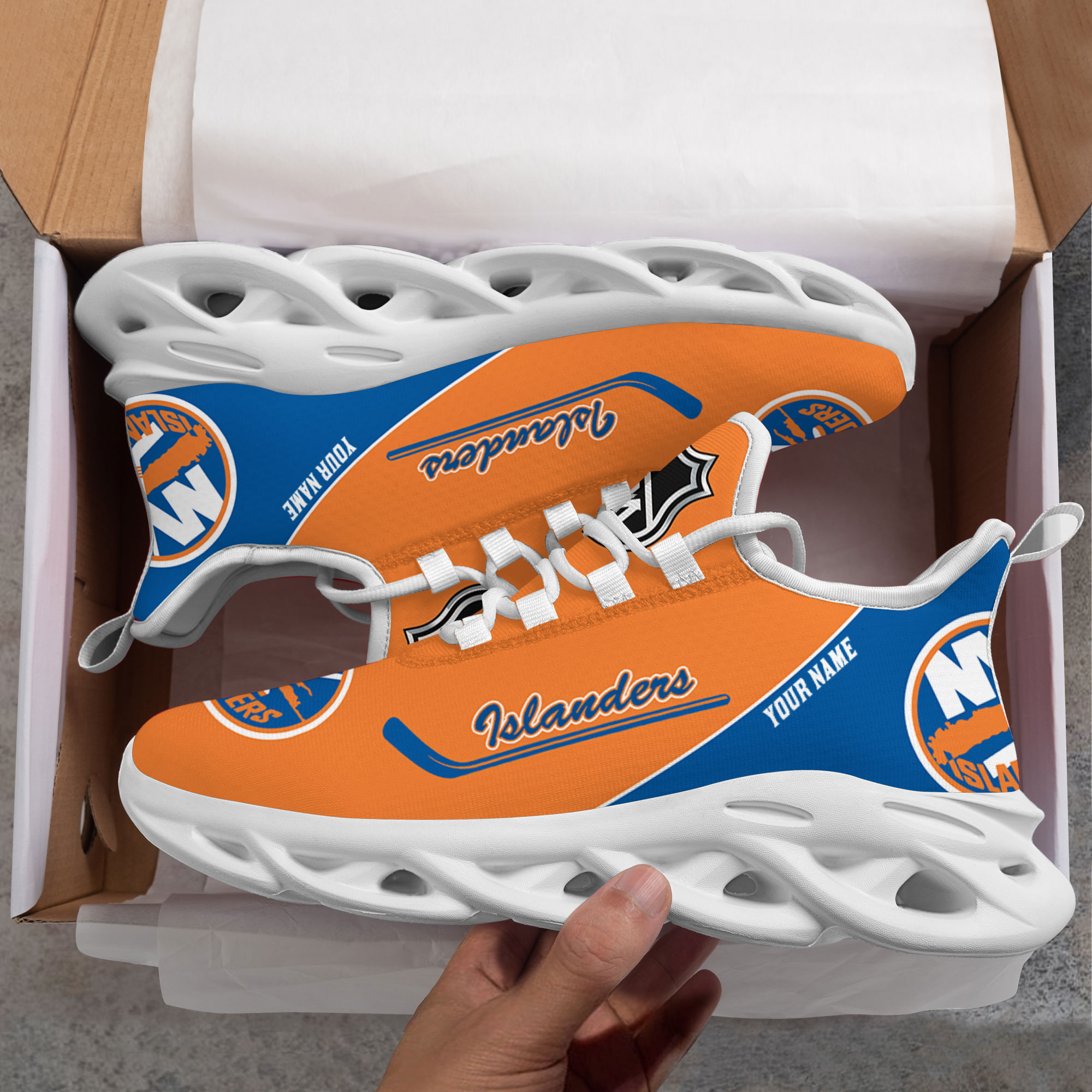 Benutzerdefinierter Name New York Islanders Personalisiert Max Shoes DS006 NEU 2022 M1