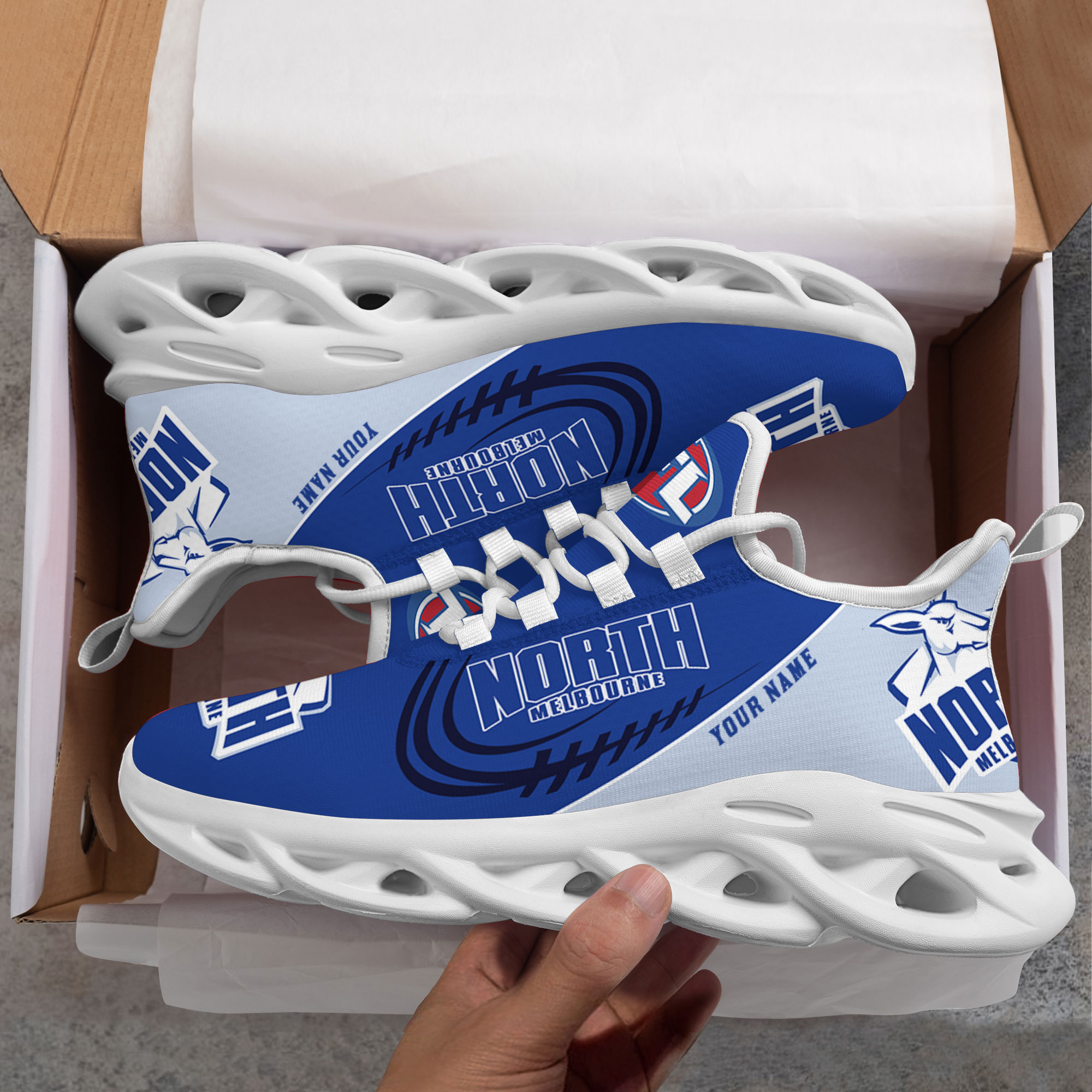 Benutzerdefinierter Name North Melbourne Kangaroos Personalisierte Max Schuhe DS006