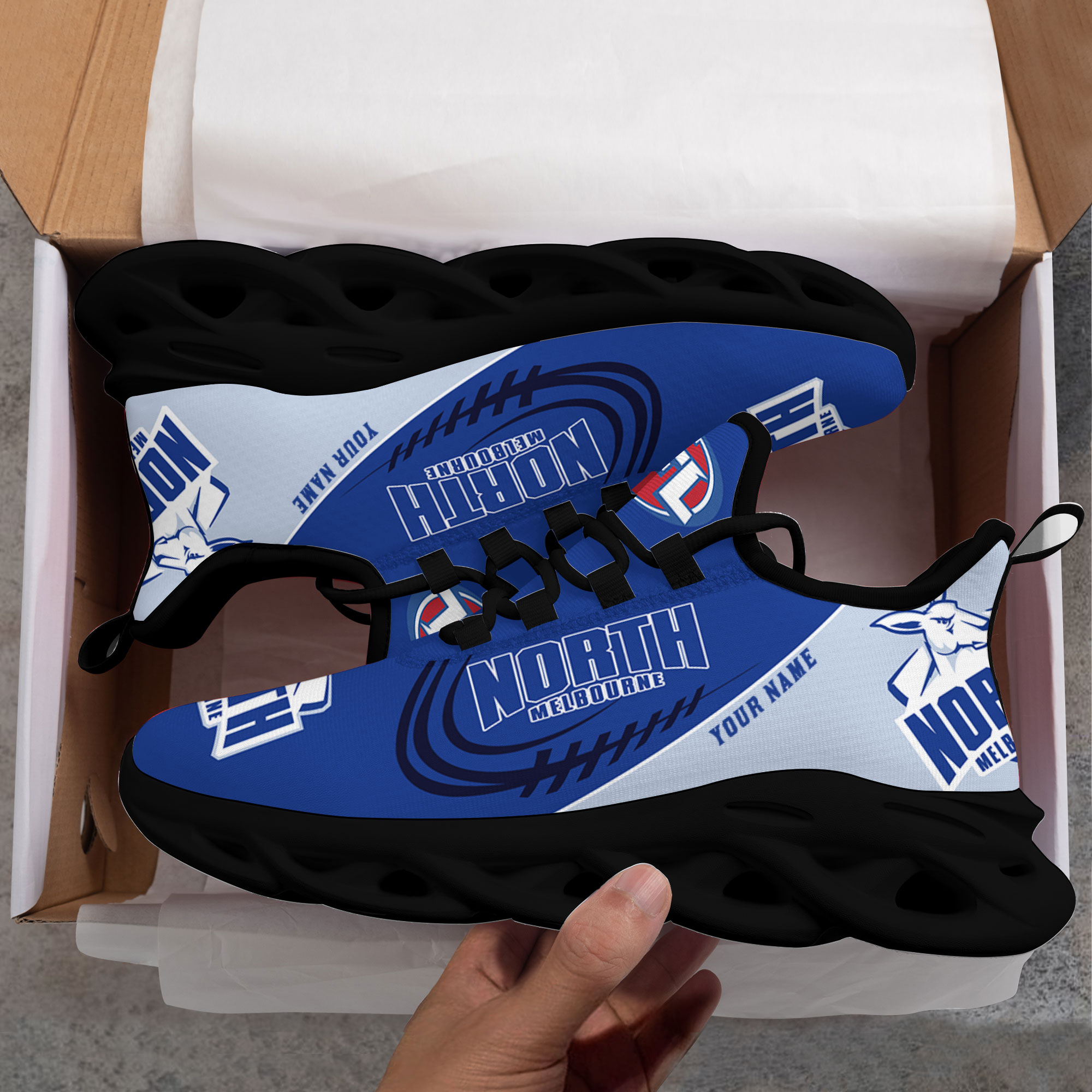 Benutzerdefinierter Name North Melbourne Kangaroos Personalisierte Max Schuhe DS006