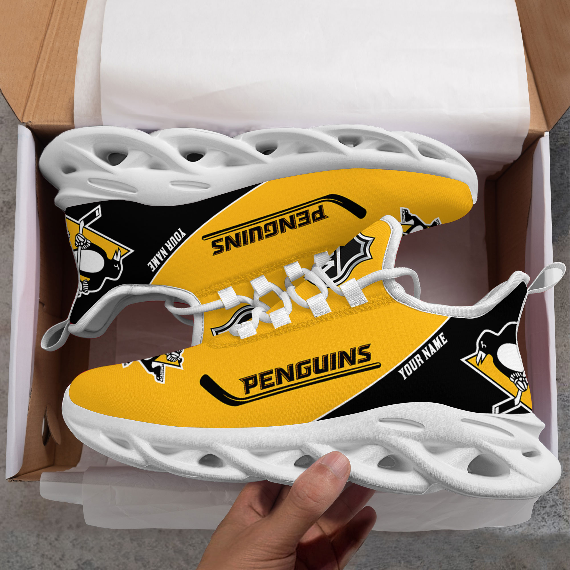 Benutzerdefinierter Name Pittsburgh Penguins Personalisiert Max Shoes DS006 NEU 2022 M1