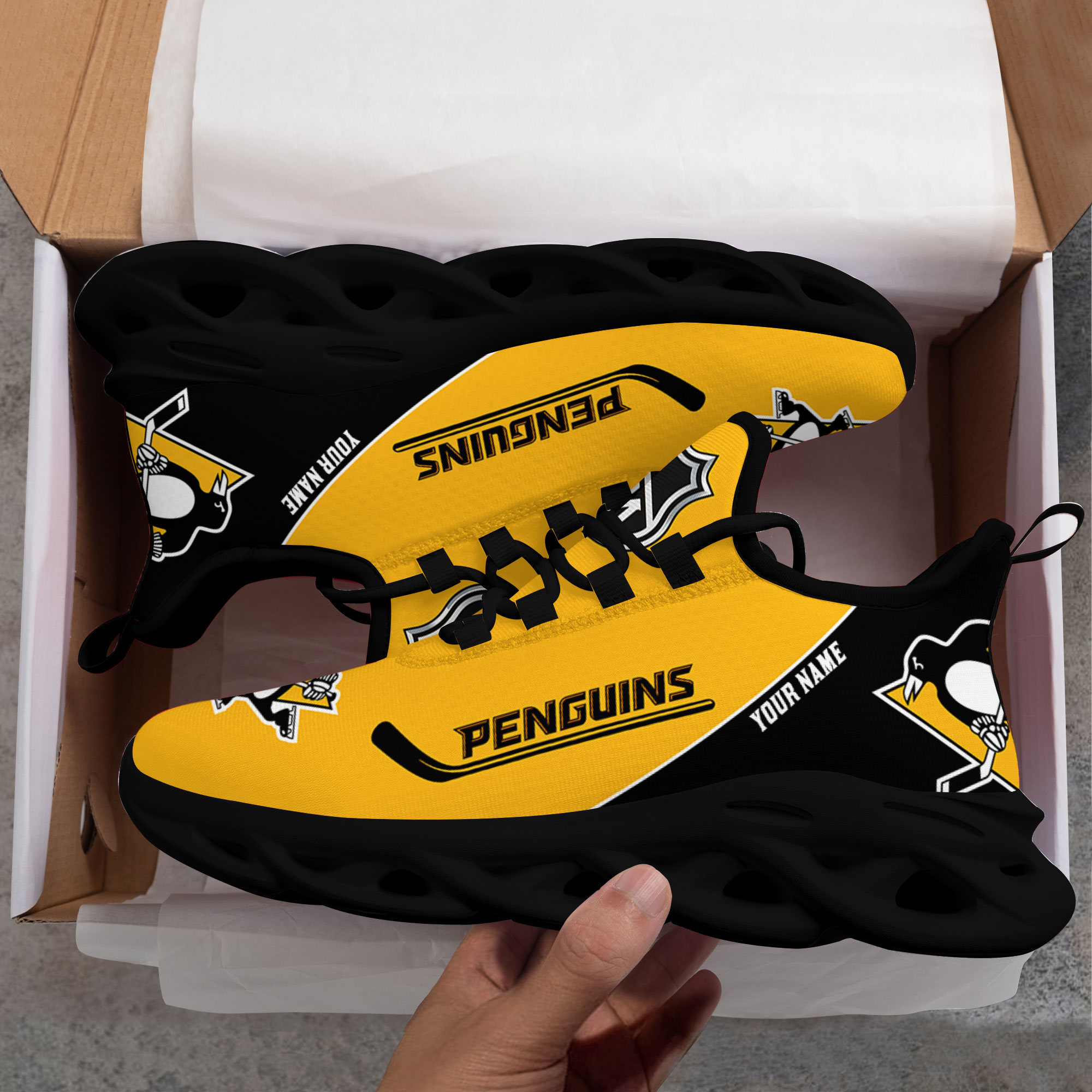 Benutzerdefinierter Name Pittsburgh Penguins Personalisiert Max Shoes DS006 NEU 2022 M1