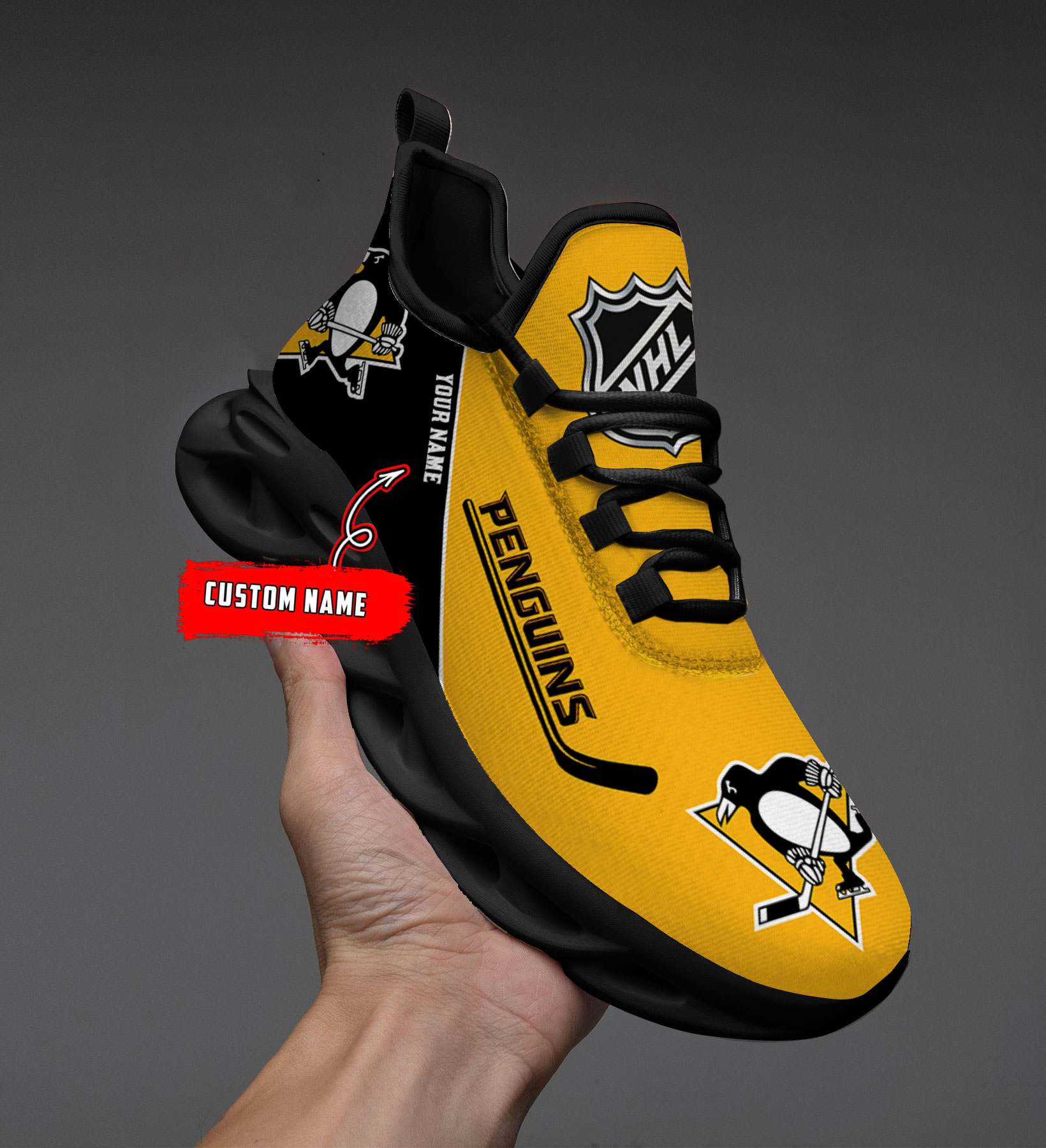 Benutzerdefinierter Name Pittsburgh Penguins Personalisiert Max Shoes DS006 NEU 2022 M1