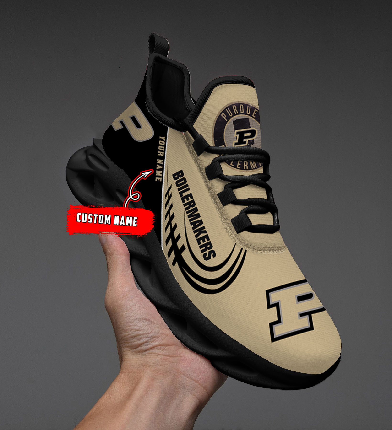 Benutzerdefinierter Name Purdue Boilermakers Personalisiert Max Shoes DS006