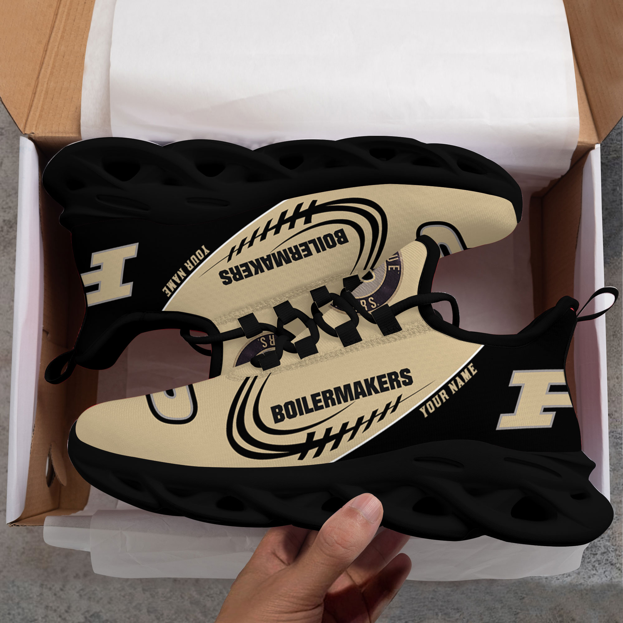 Benutzerdefinierter Name Purdue Boilermakers Personalisiert Max Shoes DS006