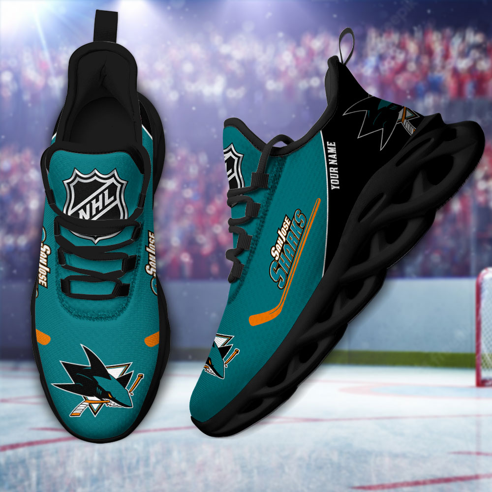 Benutzerdefinierter Name San Jose Sharks Personalisiert Max Shoes DS006 NEU 2022 M1