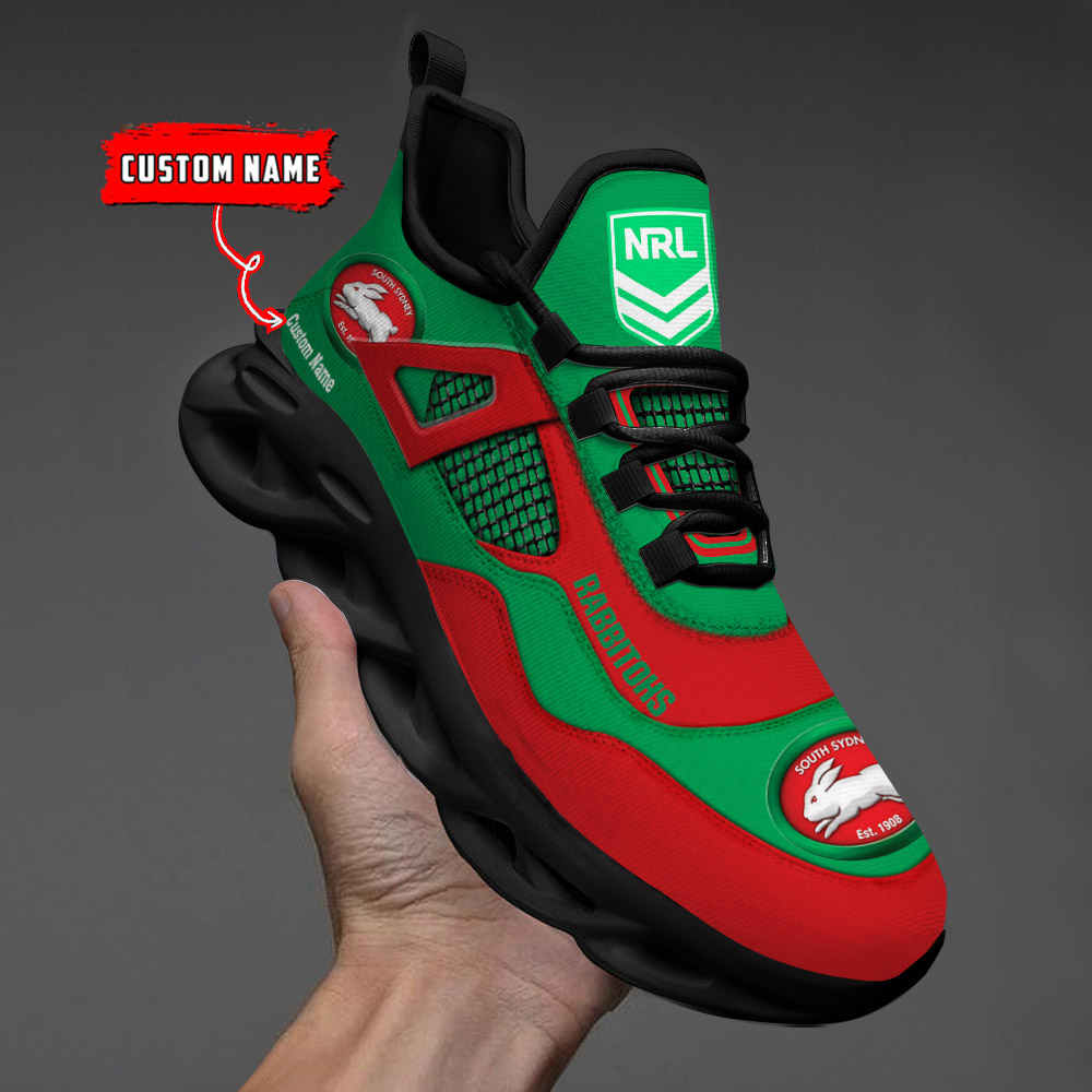 Benutzerdefinierter Name South Sydney Rabbitohs NRL MAX SHOES DS001