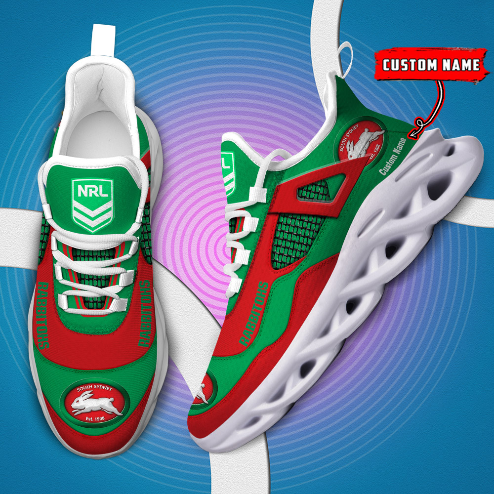 Benutzerdefinierter Name South Sydney Rabbitohs NRL MAX SHOES DS001