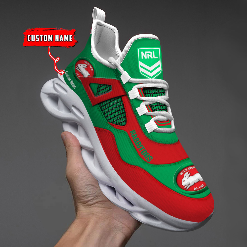 Benutzerdefinierter Name South Sydney Rabbitohs NRL MAX SHOES DS001
