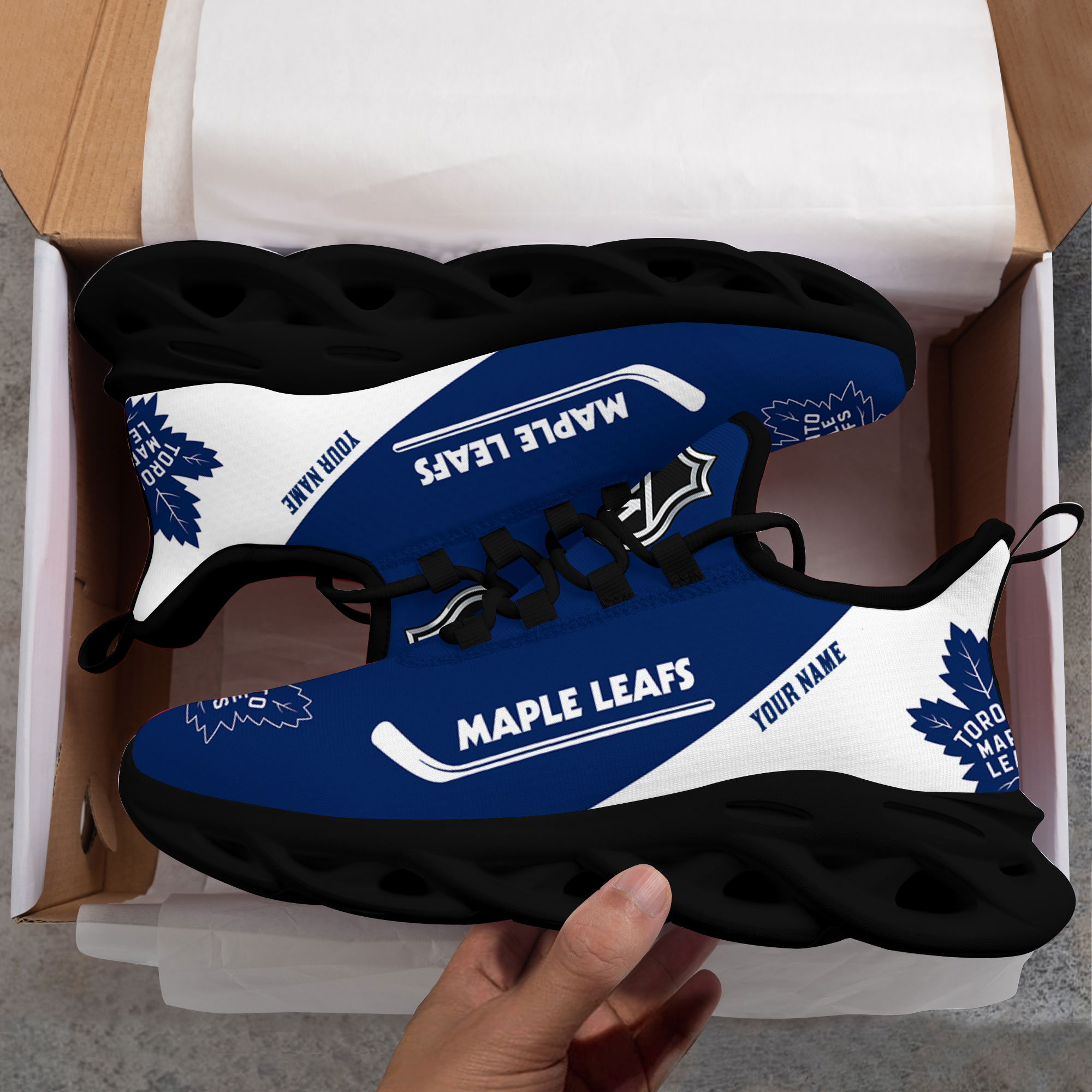 Benutzerdefinierter Name Toronto Maple Leafs Personalisiert Max Shoes DS006 NEU 2022 M1