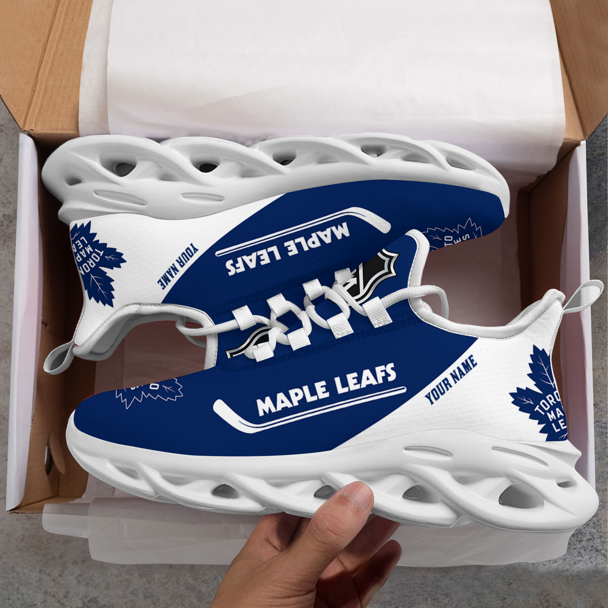 Benutzerdefinierter Name Toronto Maple Leafs Personalisiert Max Shoes DS006 NEU 2022 M1