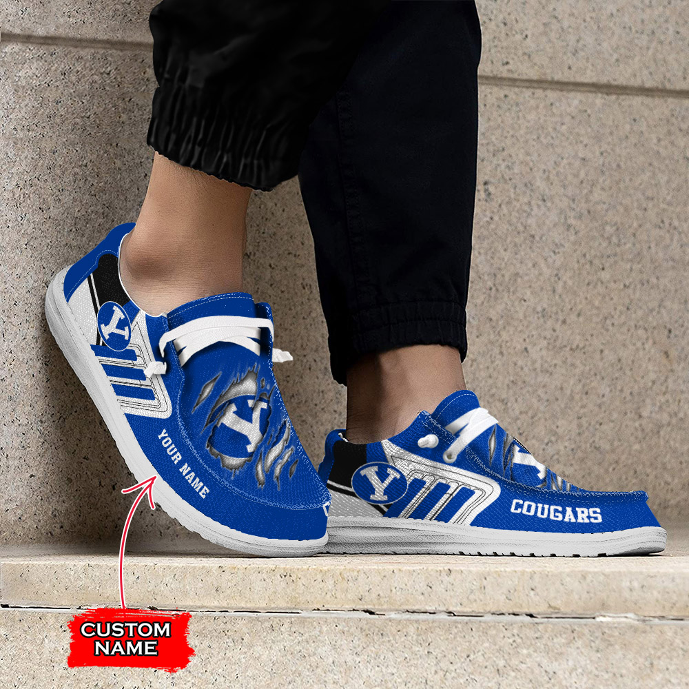 BYU Cougars personalisierte H-D-Sportschuhe – individuelles Namensdesign