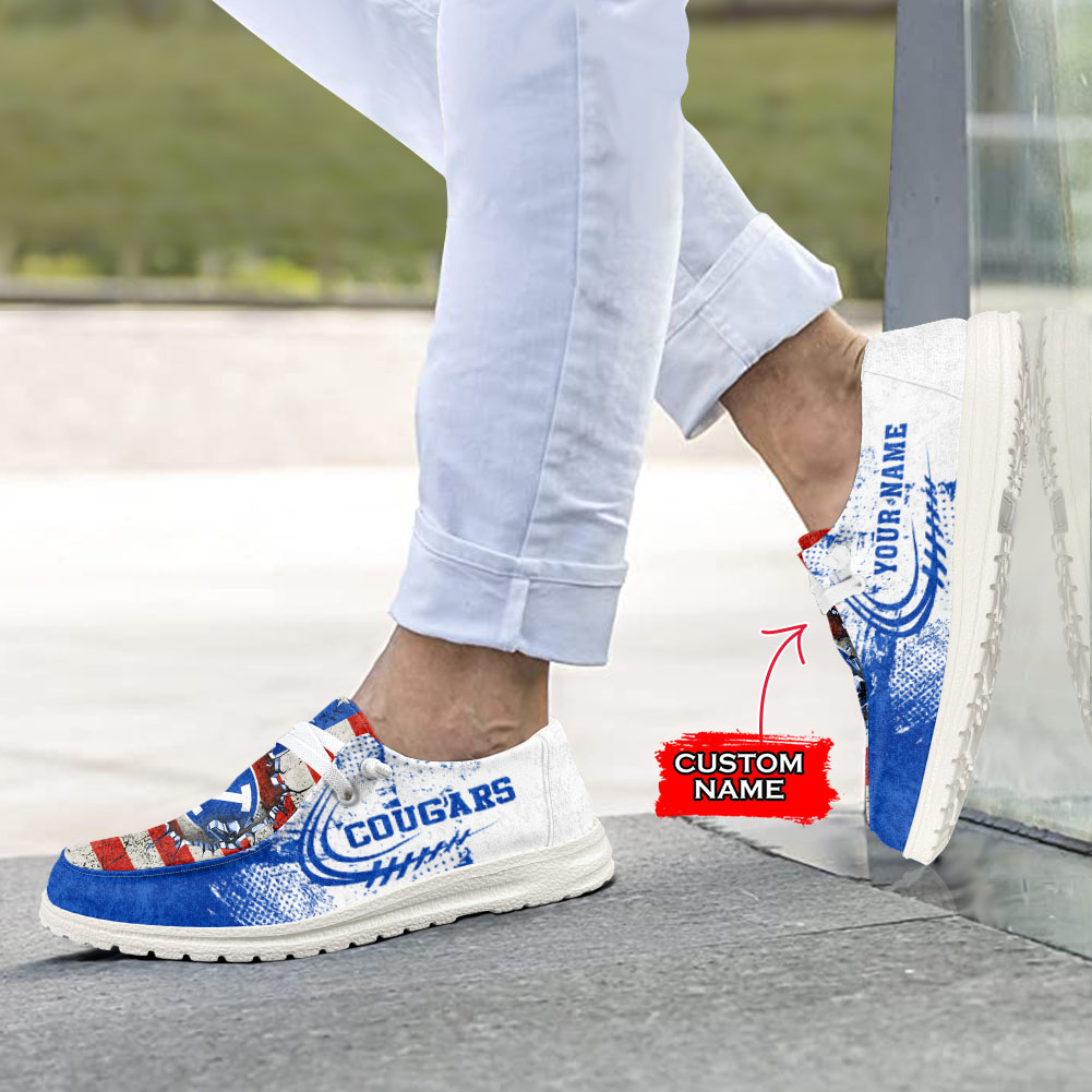 BYU Cougars personalisierte H-D-Sportschuhe – individuelles Namensdesign