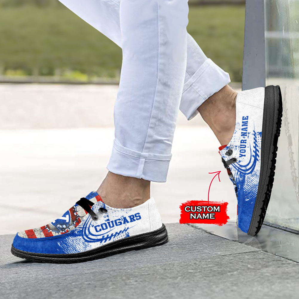 BYU Cougars personalisierte H-D-Sportschuhe – individuelles Namensdesign