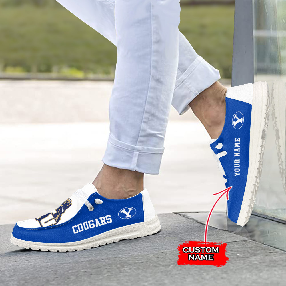 BYU Cougars personalisierte H-D-Sportschuhe – individuelles Namensdesign