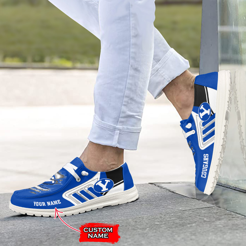 BYU Cougars personalisierte H-D-Sportschuhe – individuelles Namensdesign