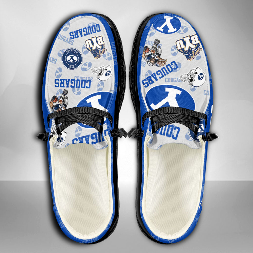BYU Cougars personalisierte H-D-Sportschuhe – individuelles Namensdesign