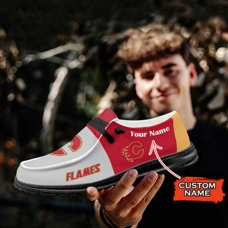 Calgary Flames personalisierte H-D-Sportschuhe – individuelles Namensdesign
