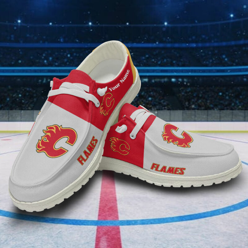 Calgary Flames personalisierte H-D-Sportschuhe – individuelles Namensdesign