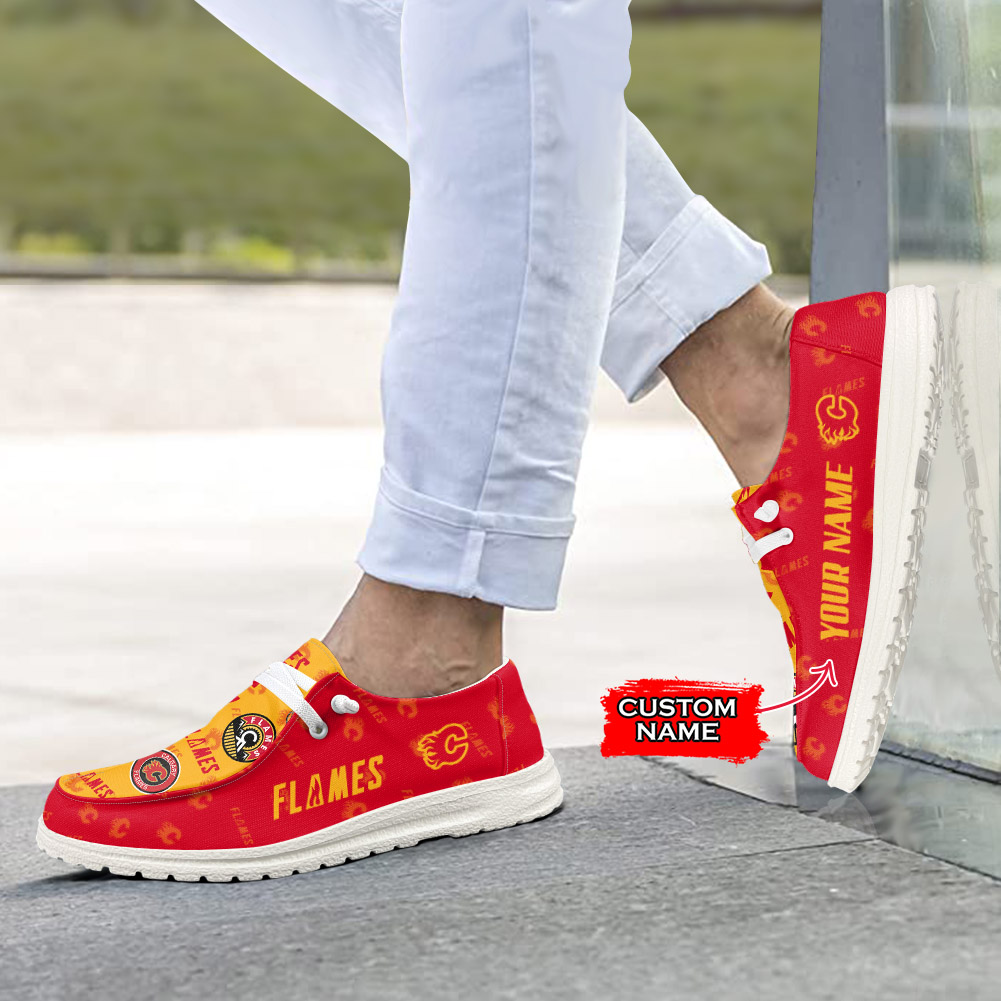 Calgary Flames personalisierte H-D-Sportschuhe – individuelles Namensdesign