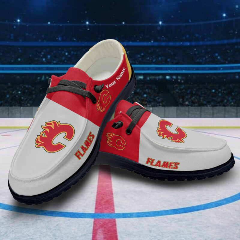 Calgary Flames personalisierte H-D-Sportschuhe – individuelles Namensdesign