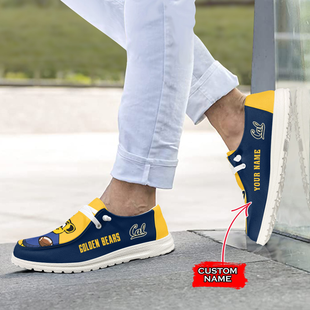 California Golden Bears H-D Shoes Wally Herren-Slipper zum Schnüren für Männer und Frauen