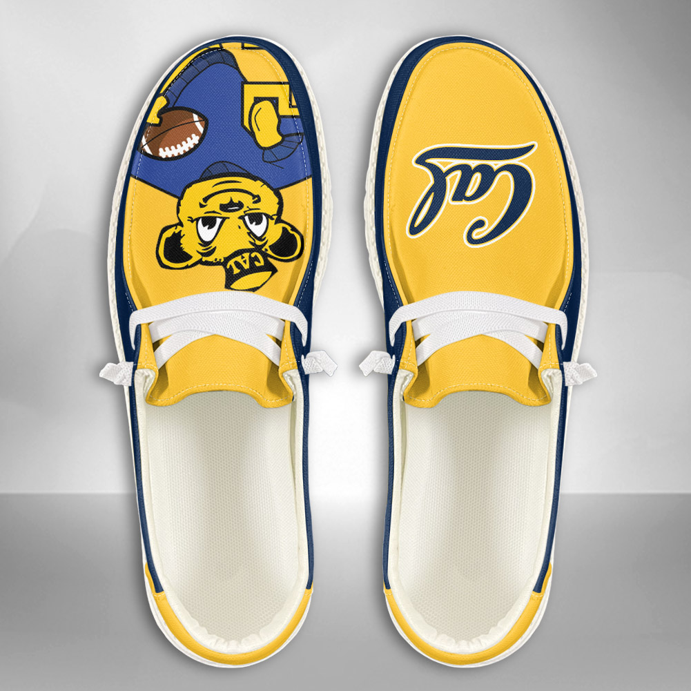 California Golden Bears H-D Shoes Wally Herren-Slipper zum Schnüren für Männer und Frauen