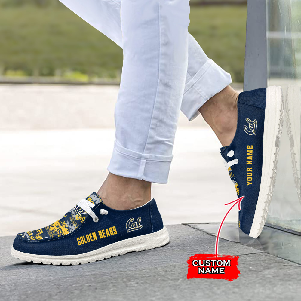 California Golden Bears H-D Shoes Wally Herren-Slipper zum Schnüren für Männer und Frauen