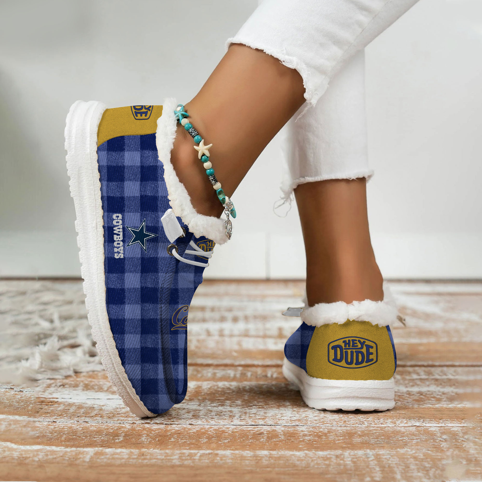 California Golden Bears personalisierter „Hey Dude“ mit Schuhen mit warmem Fellfutter – individuelles Namensdesign, perfektes Geschenk für Fans
