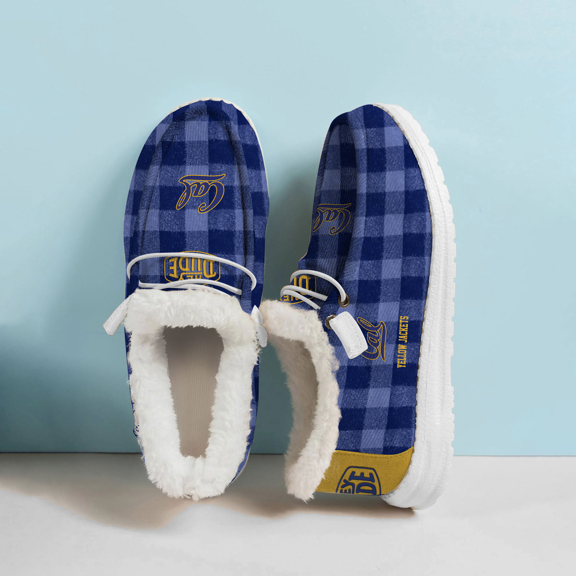 California Golden Bears personalisierter „Hey Dude“ mit Schuhen mit warmem Fellfutter – individuelles Namensdesign, perfektes Geschenk für Fans