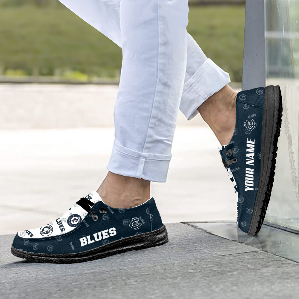 Carlton Blues personalisierte H-D-Sportschuhe – individuelles Namensdesign