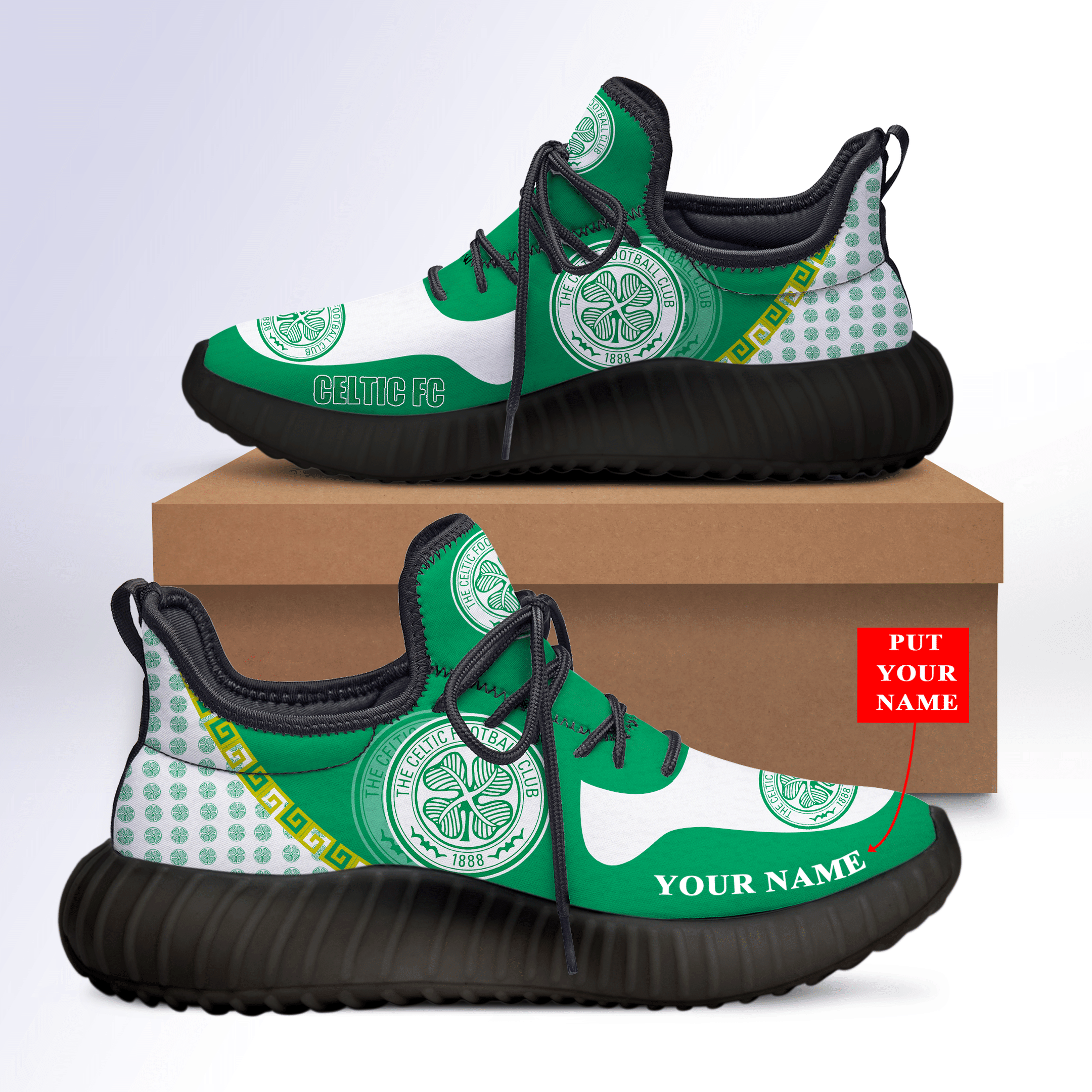 Celtic F.C Custom Name YZ Schuhe – v11