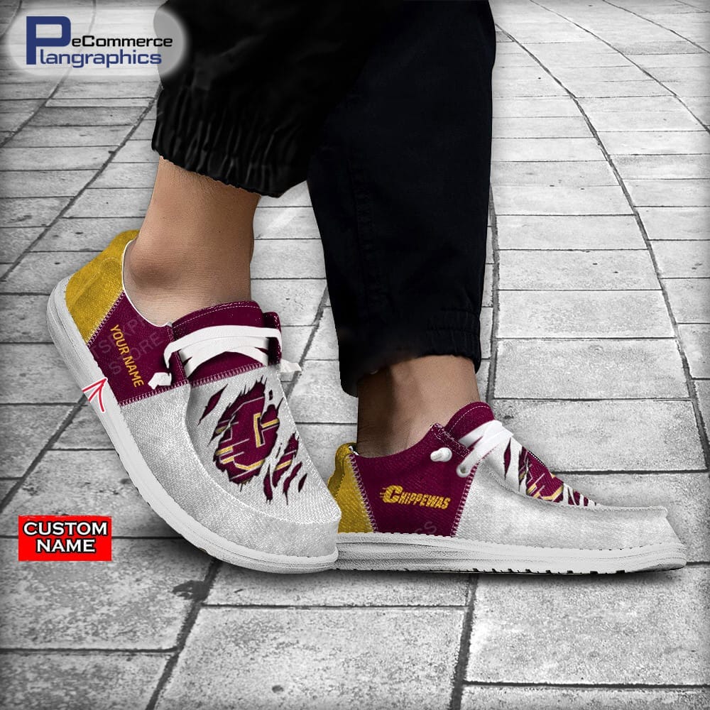 Central Michigan Chippewas Custom Name H-D Schuhe
