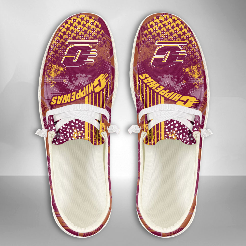 Central Michigan Chippewas H-D Shoes Wally Herren-Schnürhalbschuhe für Damen und Herren