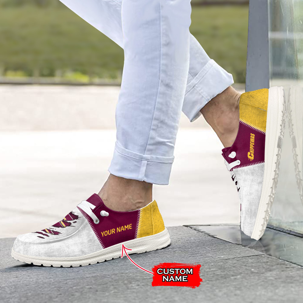 Central Michigan Chippewas H-D Shoes Wally Herren-Schnürhalbschuhe für Damen und Herren